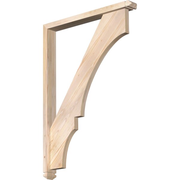 Ekena Millwork Balboa Arts and Crafts Smooth Bracket w/ Offset Brace, Douglas Fir, 3 1/2"W x 30"D x 42"H BKT0402X30X42BOA03SDF - main